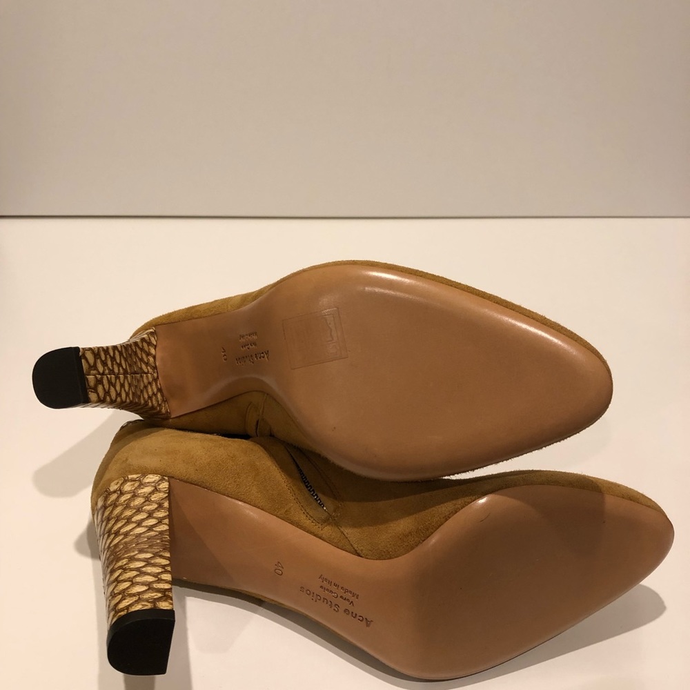 New! Acne Studios Alba Suede Leather Boots - Picture 9 of 11